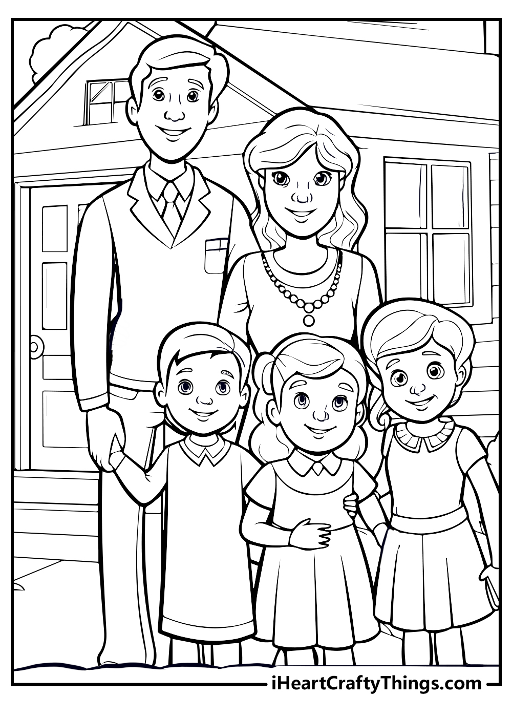 Printable family coloring pages updated