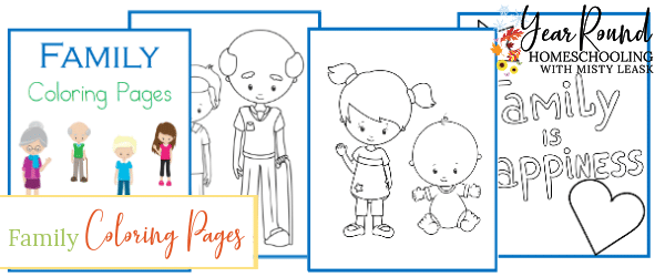 Family coloring pages