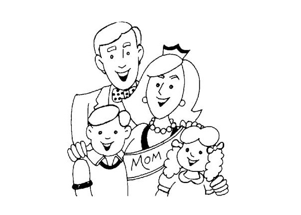 Families coloring pages