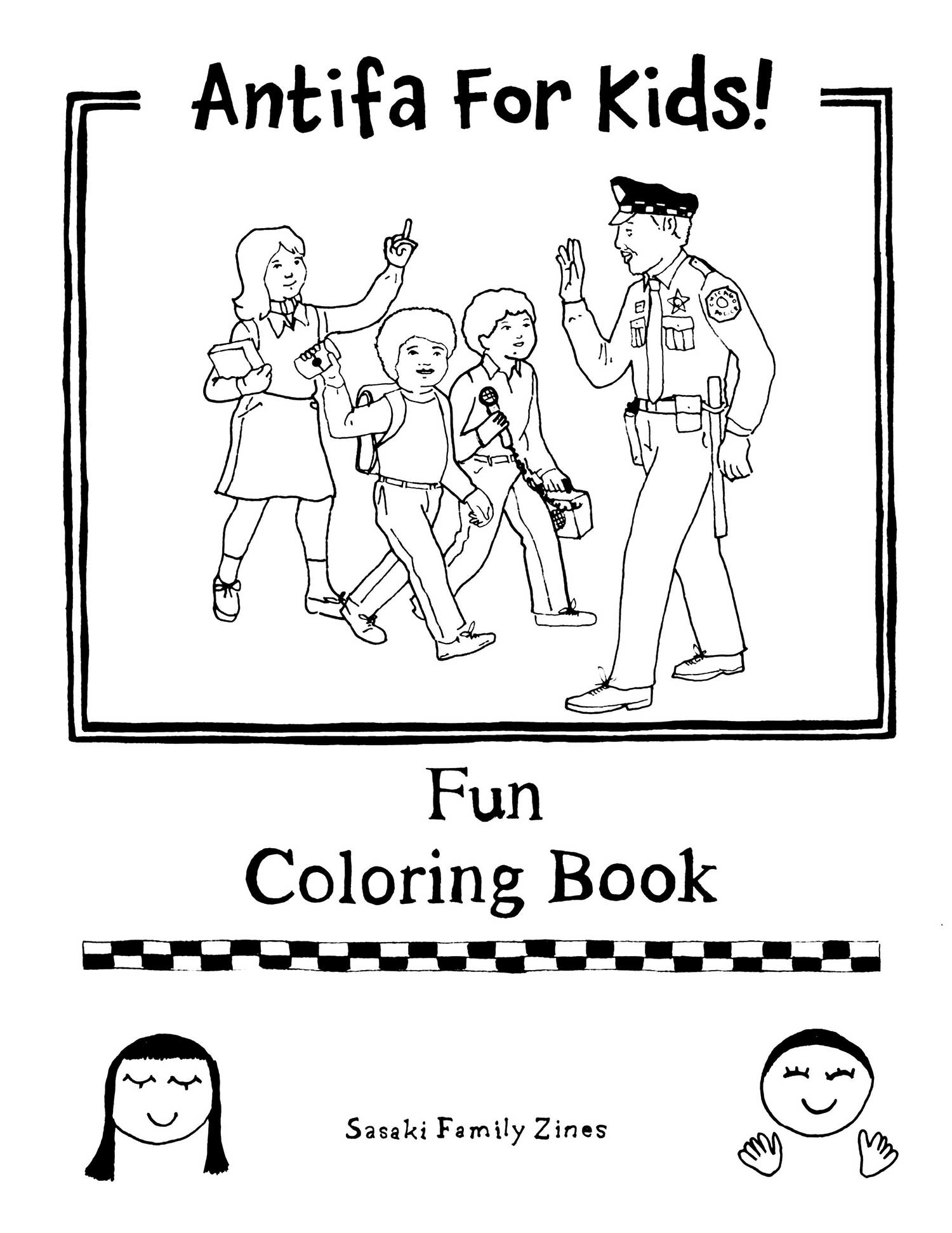 Antifa for kids fun coloring book