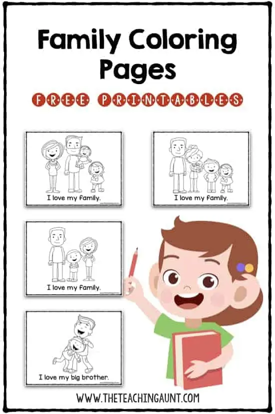 Free family members coloring pages