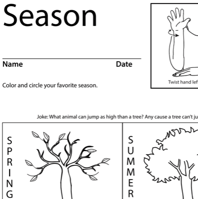 Coloring sheet