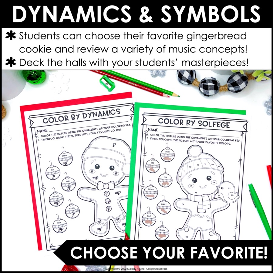 Color by music gingerbread cookies christmas coloring pages