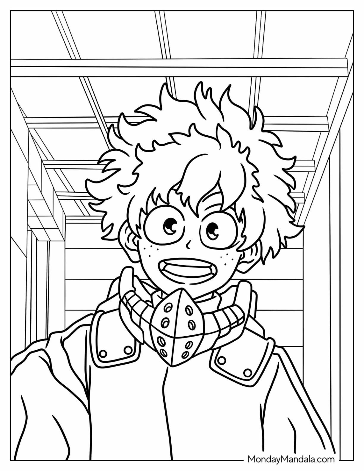 Deku coloring pages free pdf printables