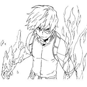 Todoroki coloring pages printable for free download