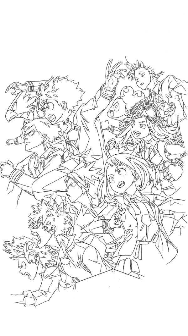 Boku no hero coloring page by malcolmshaw on
