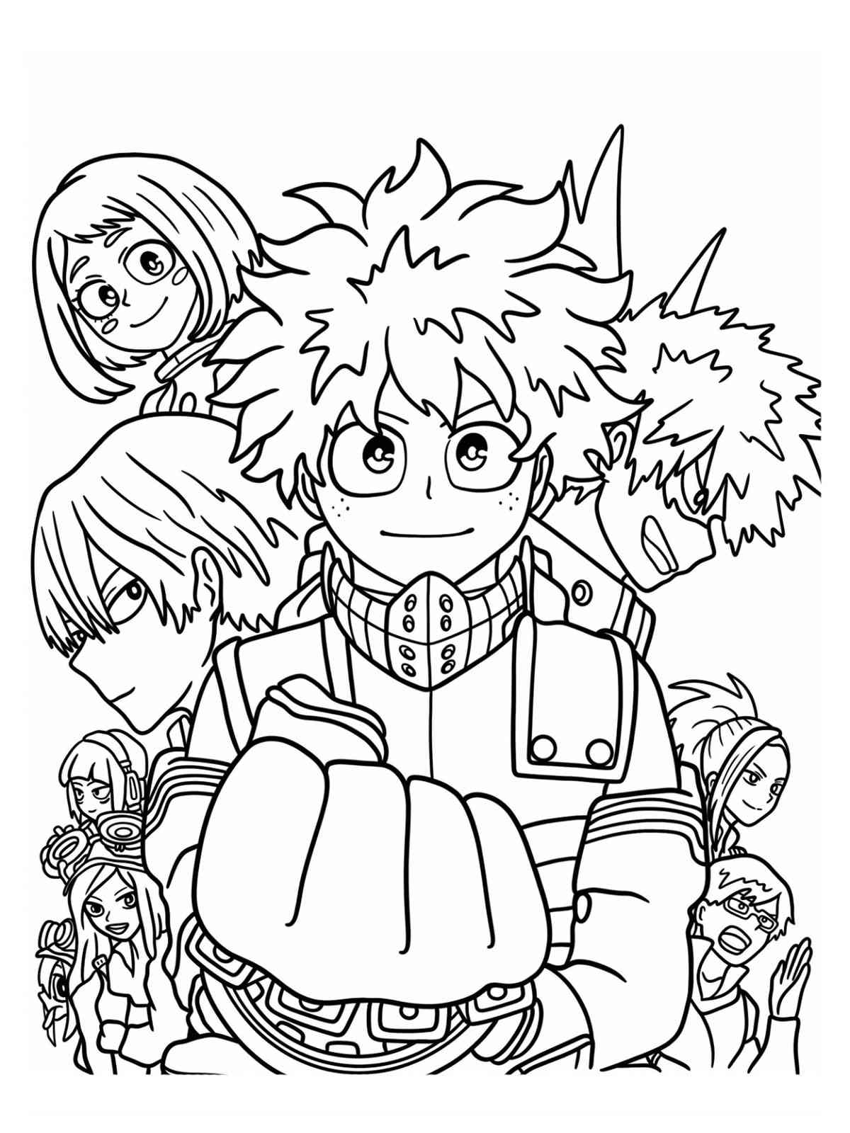 My hero academia coloring pages