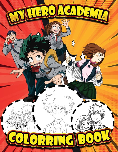My hero academia coloring book paperback