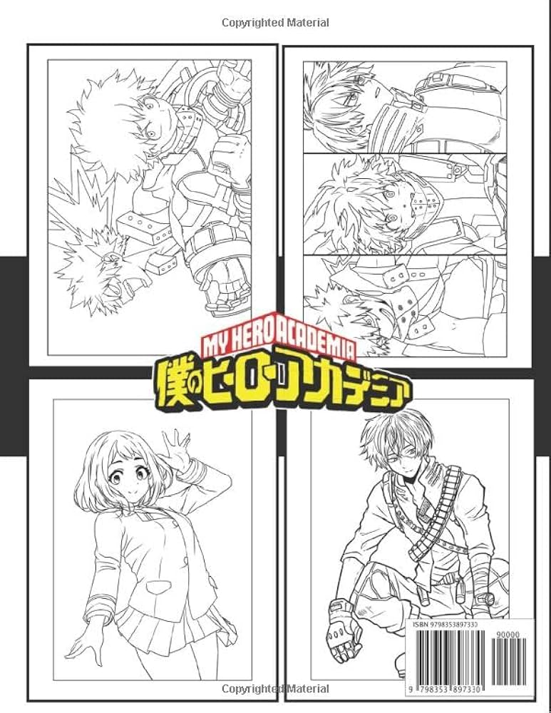 Ðy ðero ðcademia coloring book with beautiful coloring pages for all fans color all your characters ðy ðero ðcademia coloring book for kids age