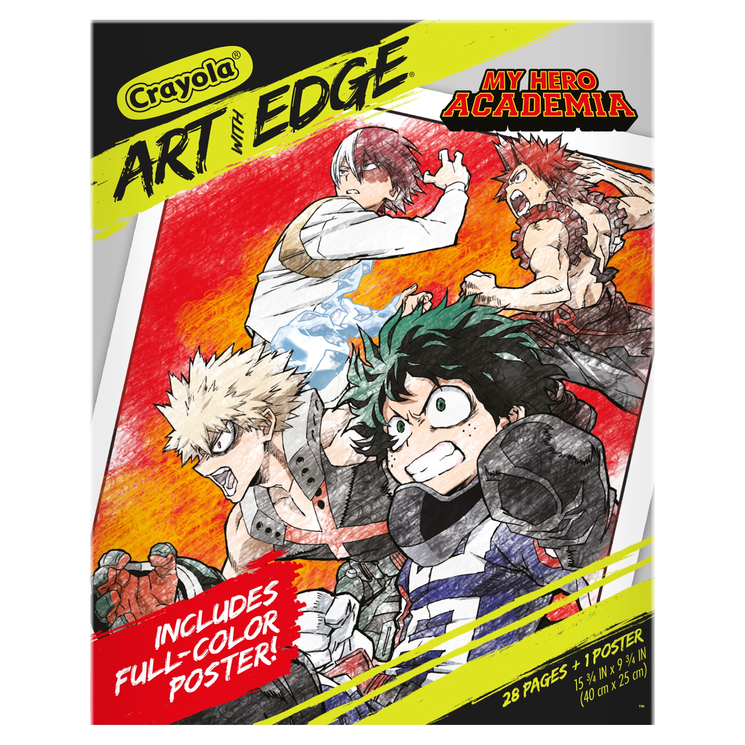 Crayola my hero academia coloring pages poster art with edge adult coloring gift