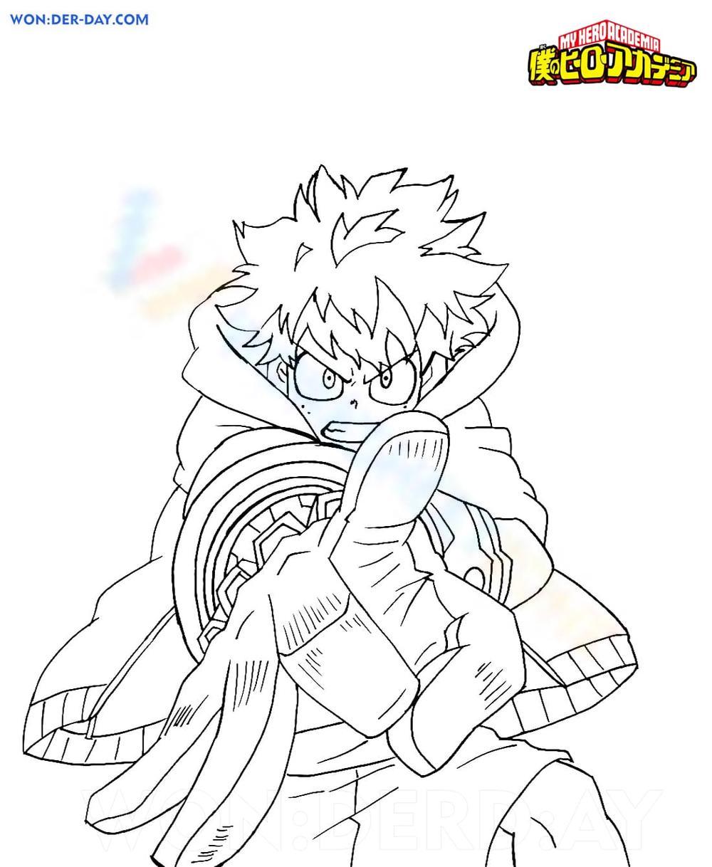 Free printable my hero academia coloring pages for kids
