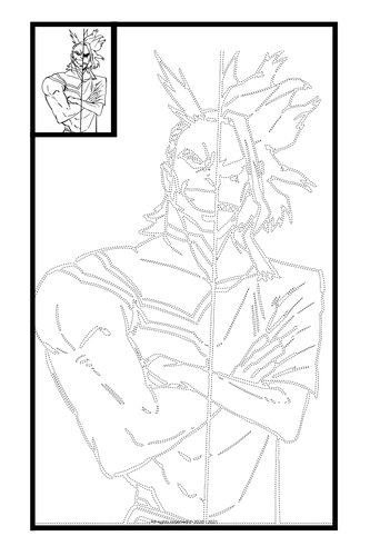 Trace draw and color my hero academia teaching resources