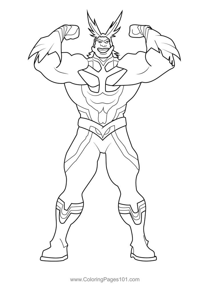 Toshinori yagi my hero academia coloring page coloring pages coloring pages for kids printable coloring pages