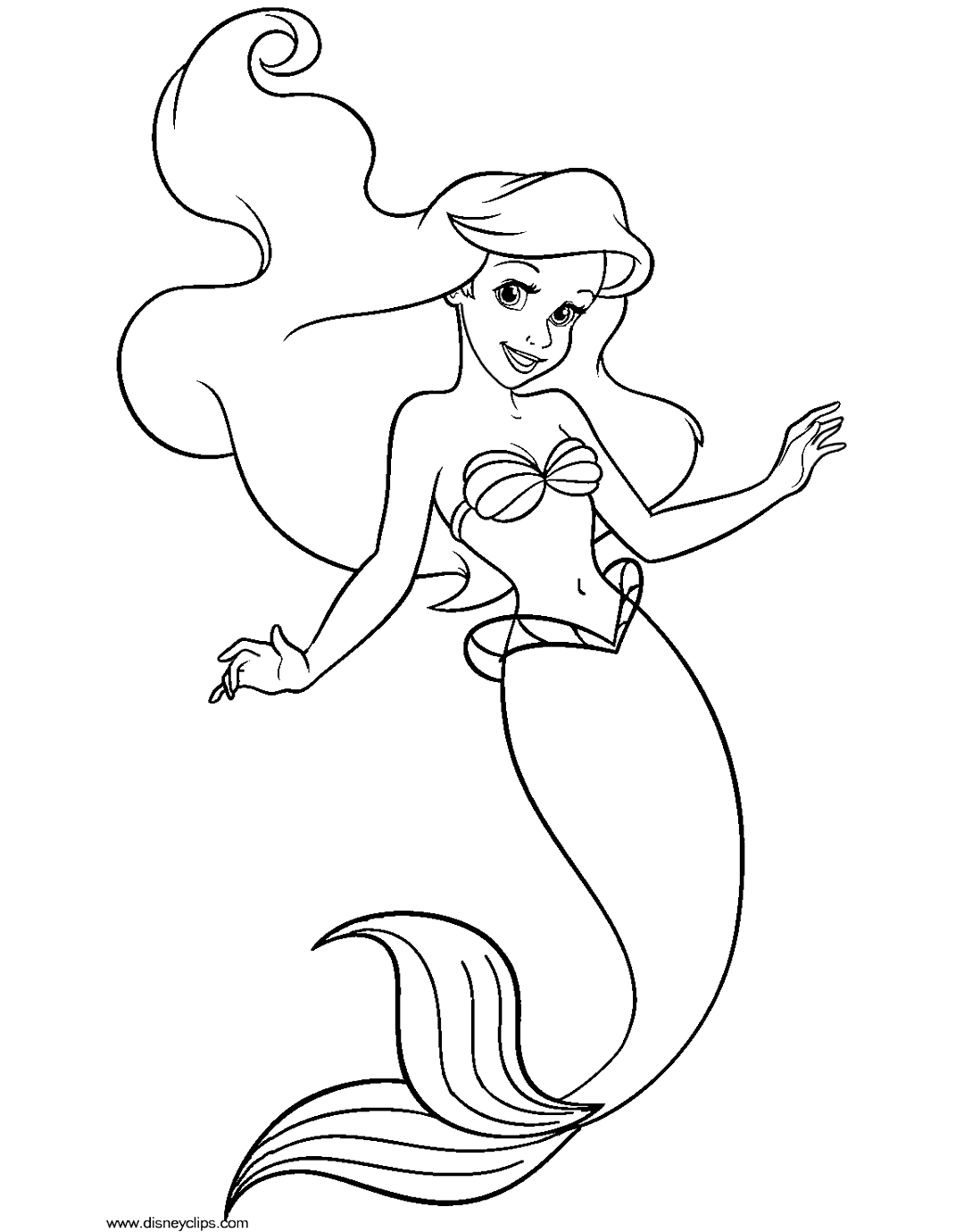The little mermaid coloring pages