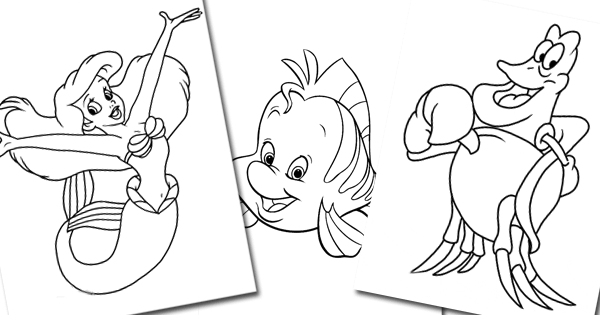 The little mermaid coloring pages