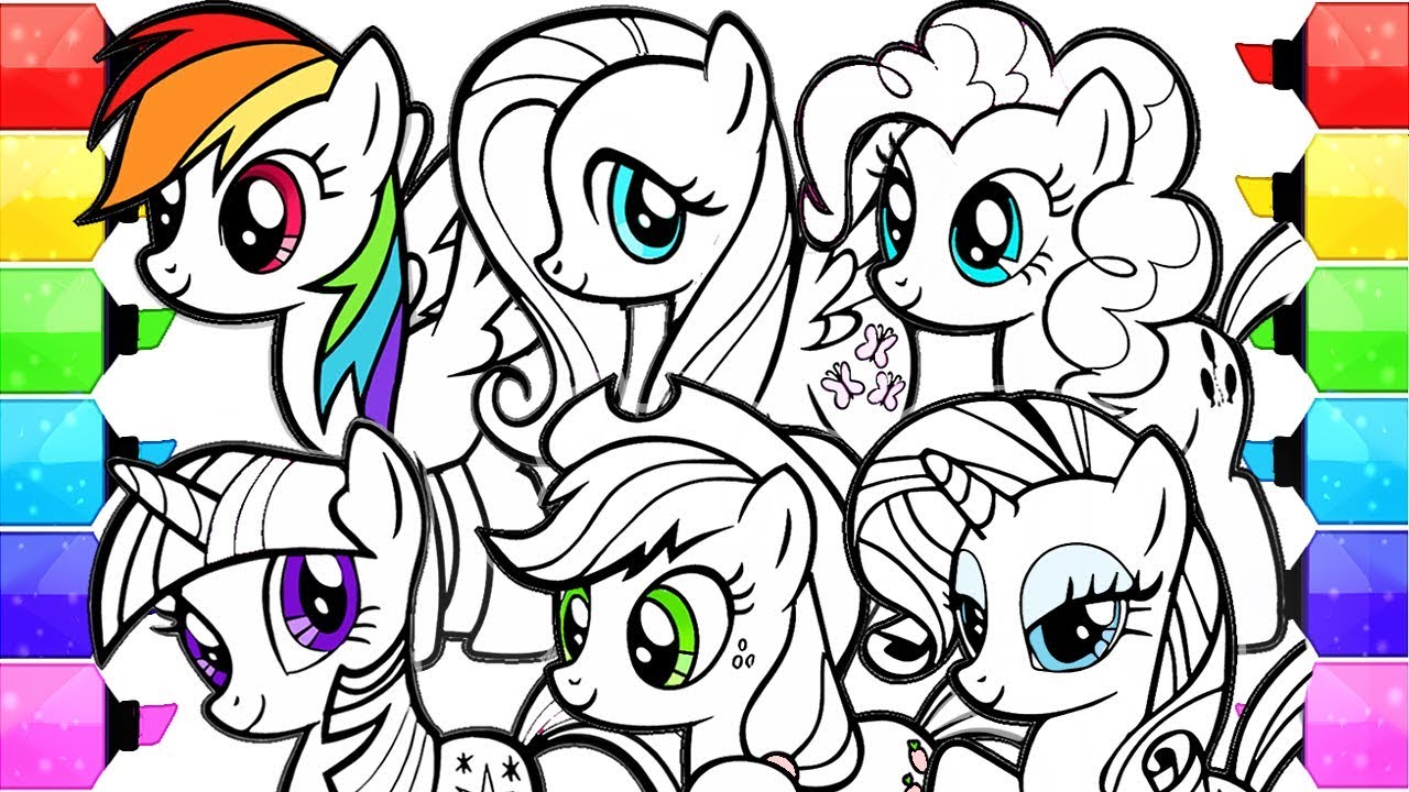 My little pony coloring book pages how to draw and color my little pony movie mane
