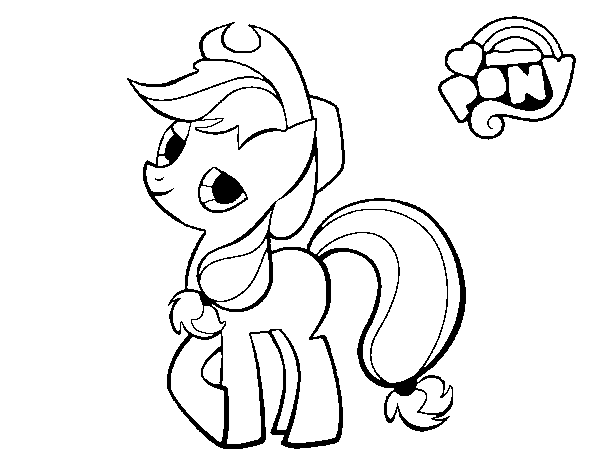 Applejack coloring page