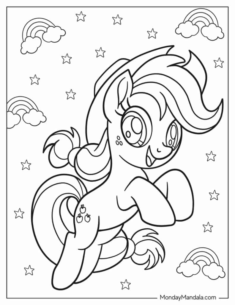 My little pony coloring pages free pdf printables