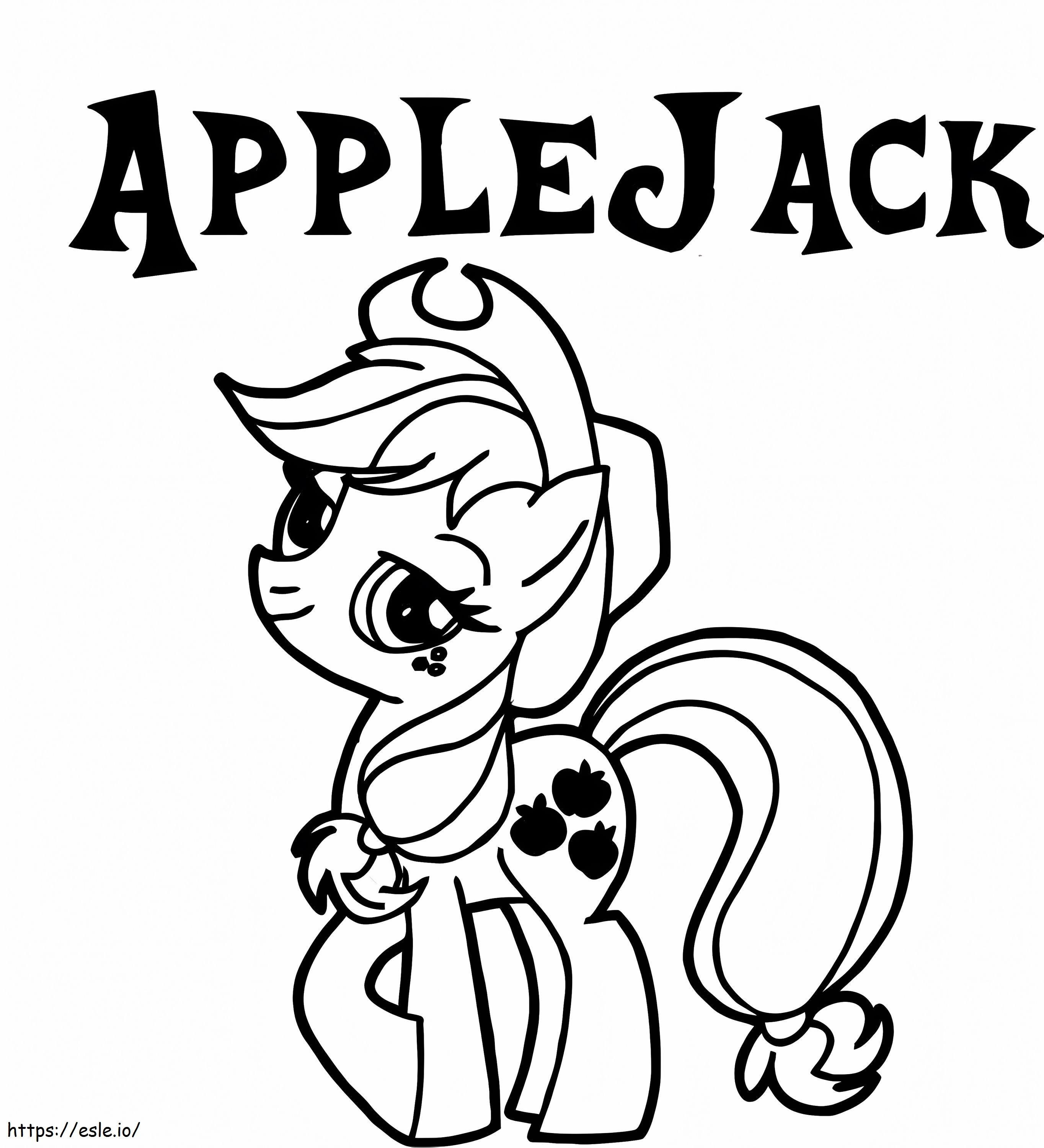 Pretty applejack coloring page