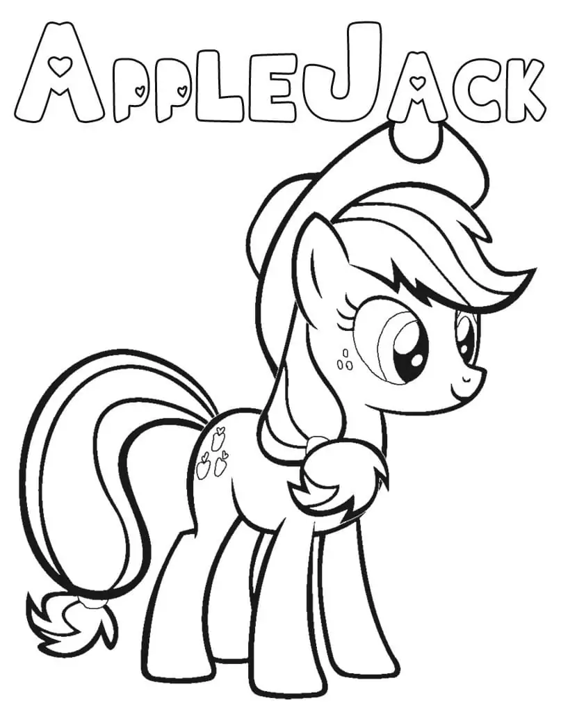 Applejack malvorlagen