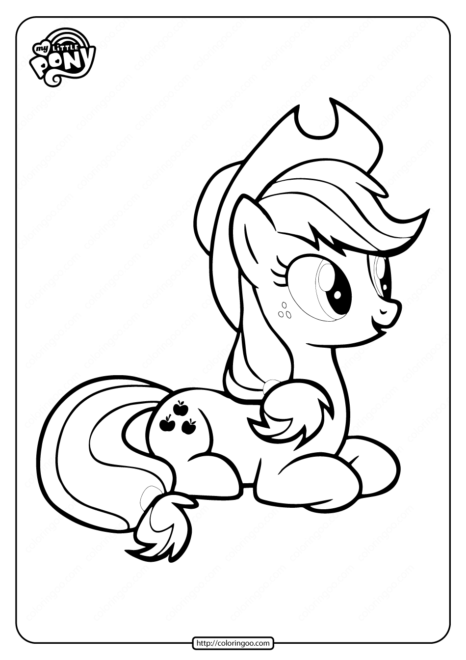 Mlp applejack coloring pages