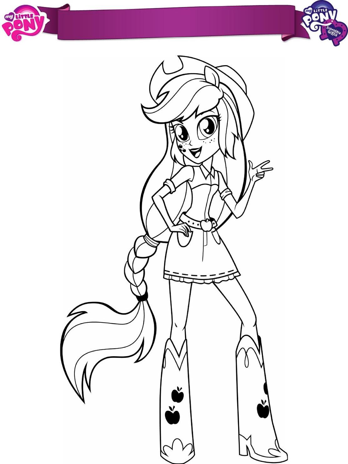 Get this equestria girls coloring pages pony applejack