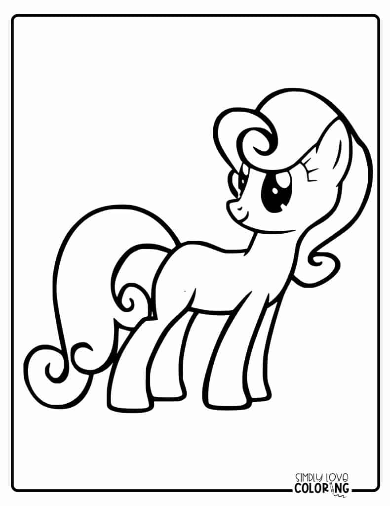 My little pony coloring pages free pdf printables