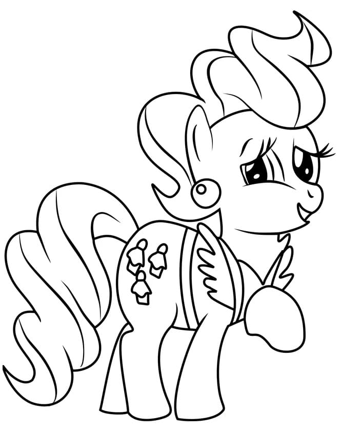 Mrs cake my little pony coloring page