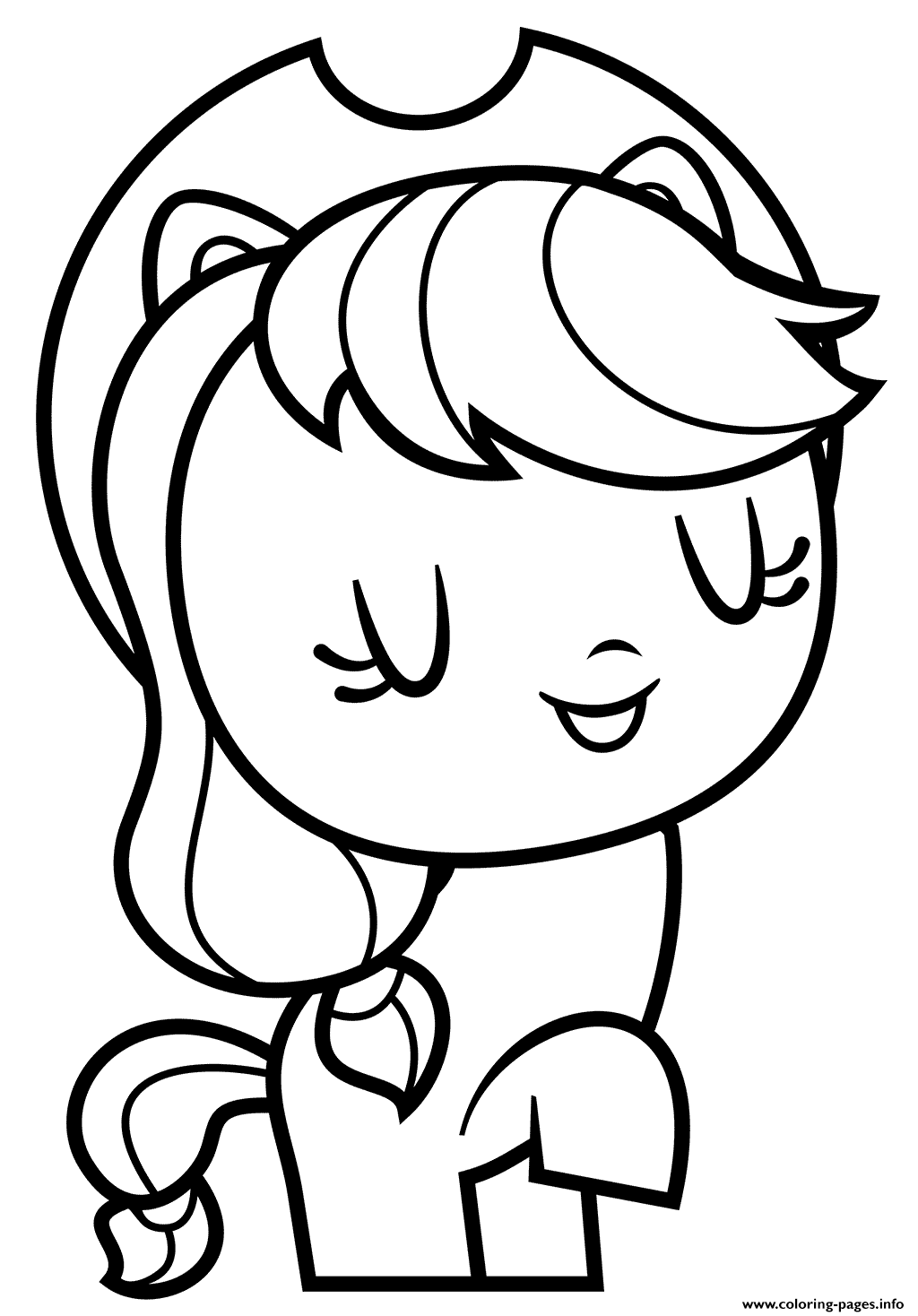 Mlp of applejack coloring page printable