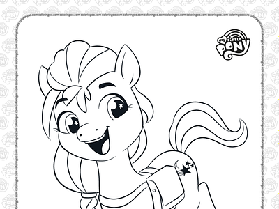A new generation sunny starscout coloring page by coloringoo on