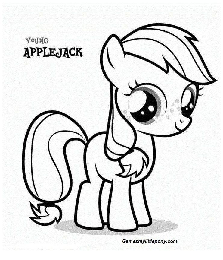Coloring book my little pony applejack coloring page