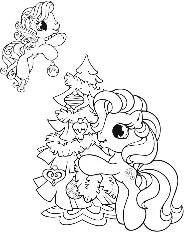 My little pony christmas coloring pages