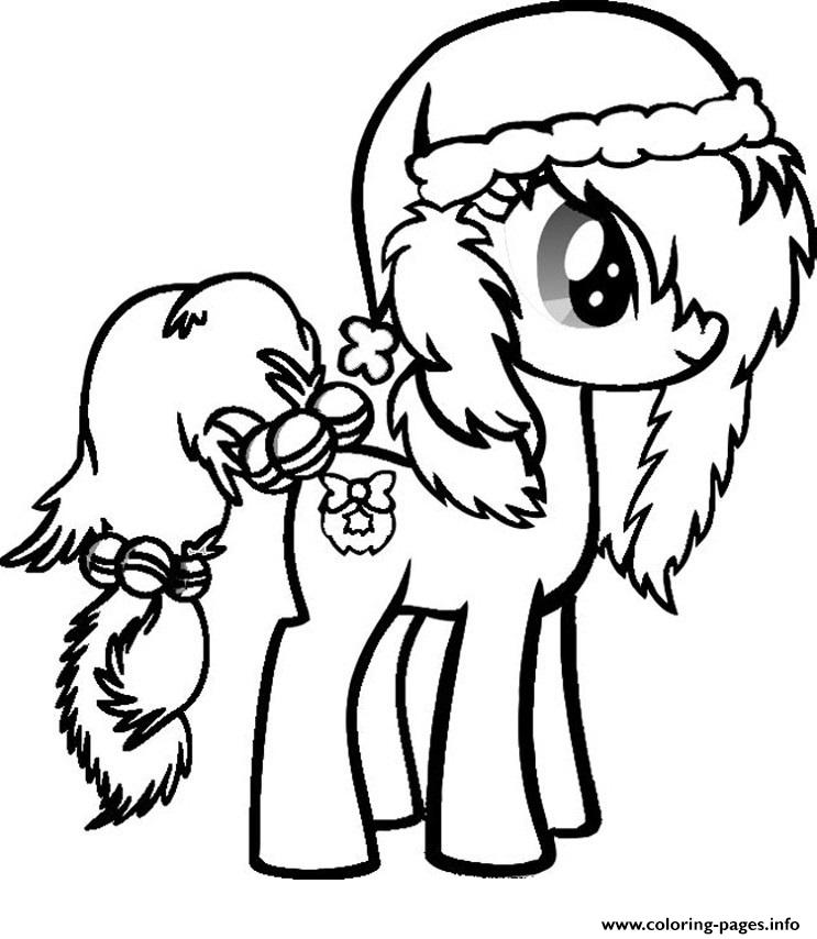 My little pony christmas coloring page printable