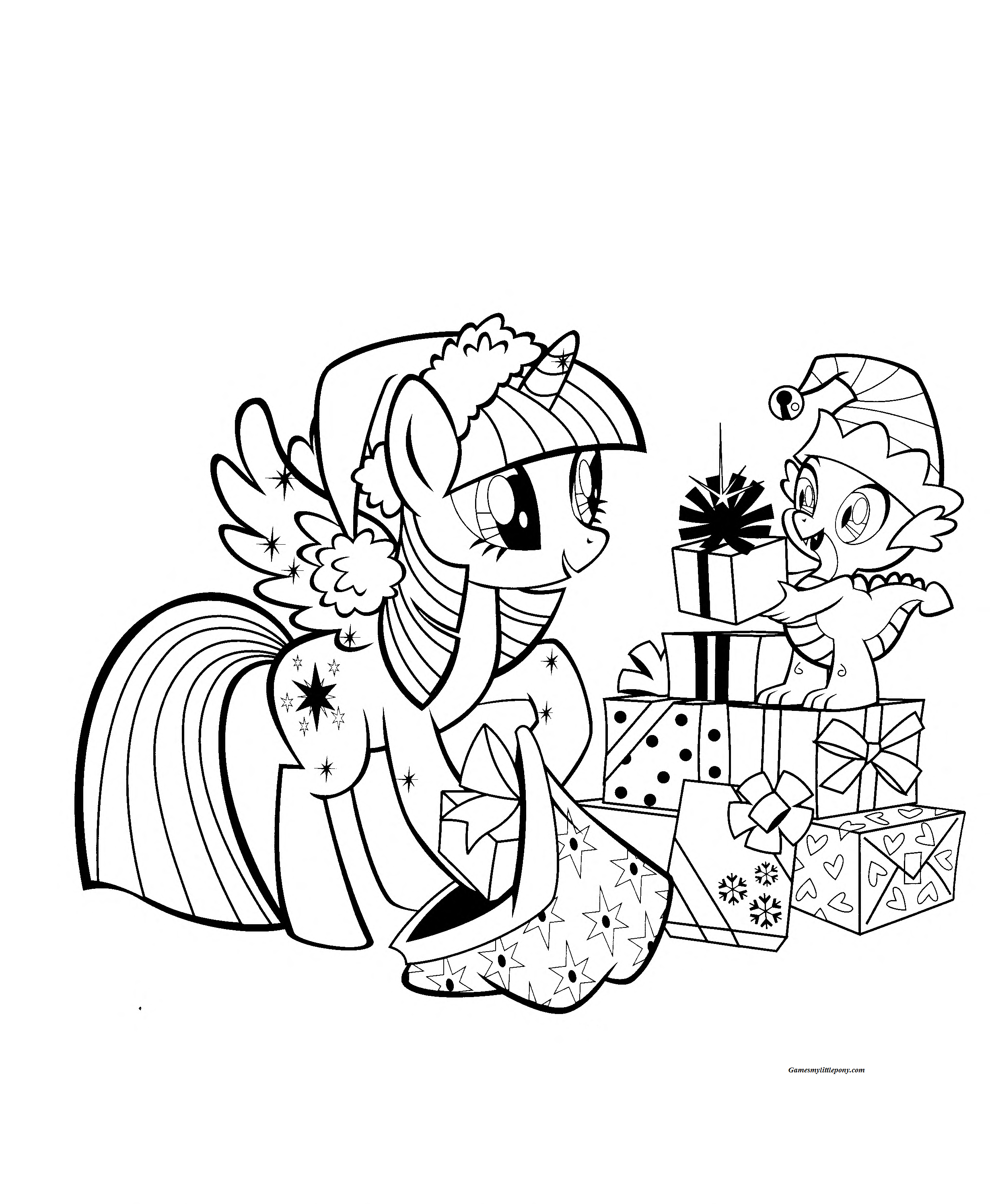 Twilight sparkle christmas christmas coloring pages my little pony coloring my little pony twilight