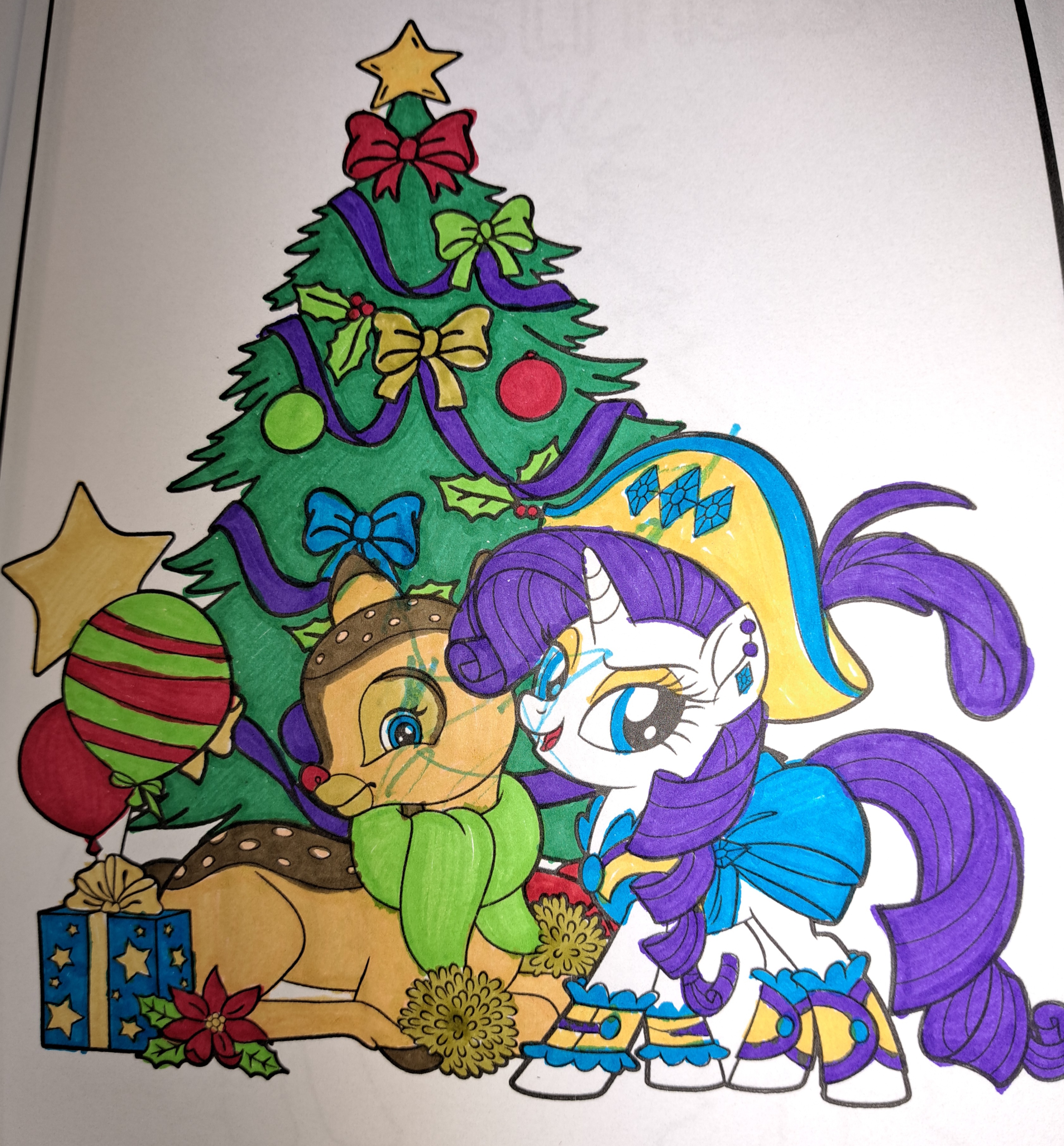 Mlp christmas coloring book by aquamaeanna on