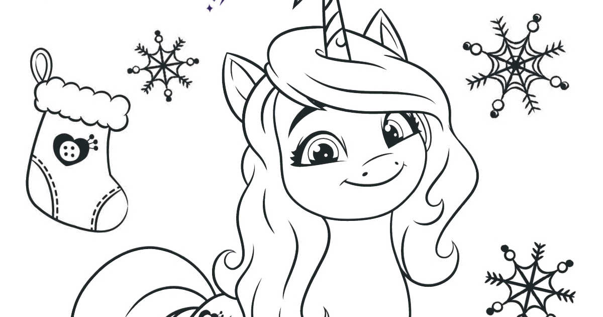 My little pony izzy christmas coloring page