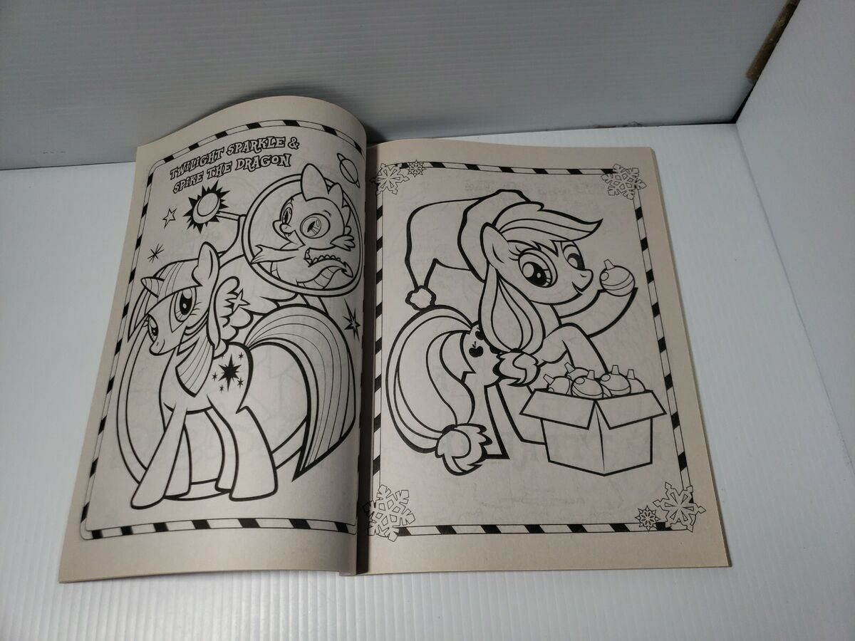 New my little pony christmas jumbo coloring activity book holiday winter mlp