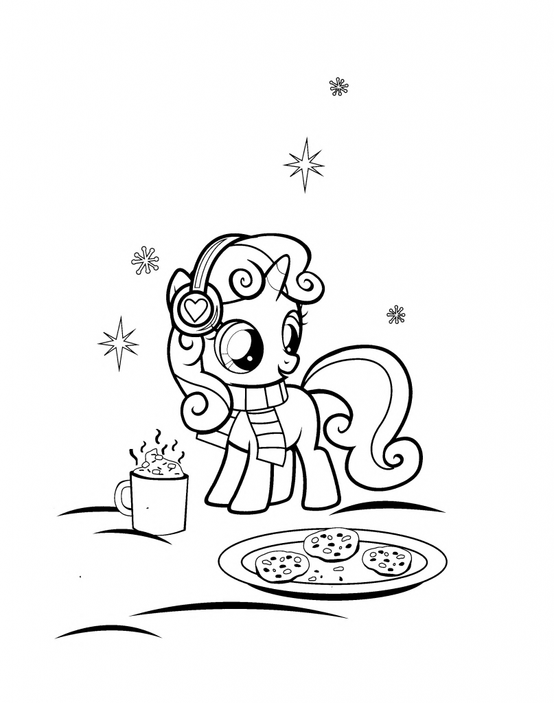 My little pony christmas coloring pages