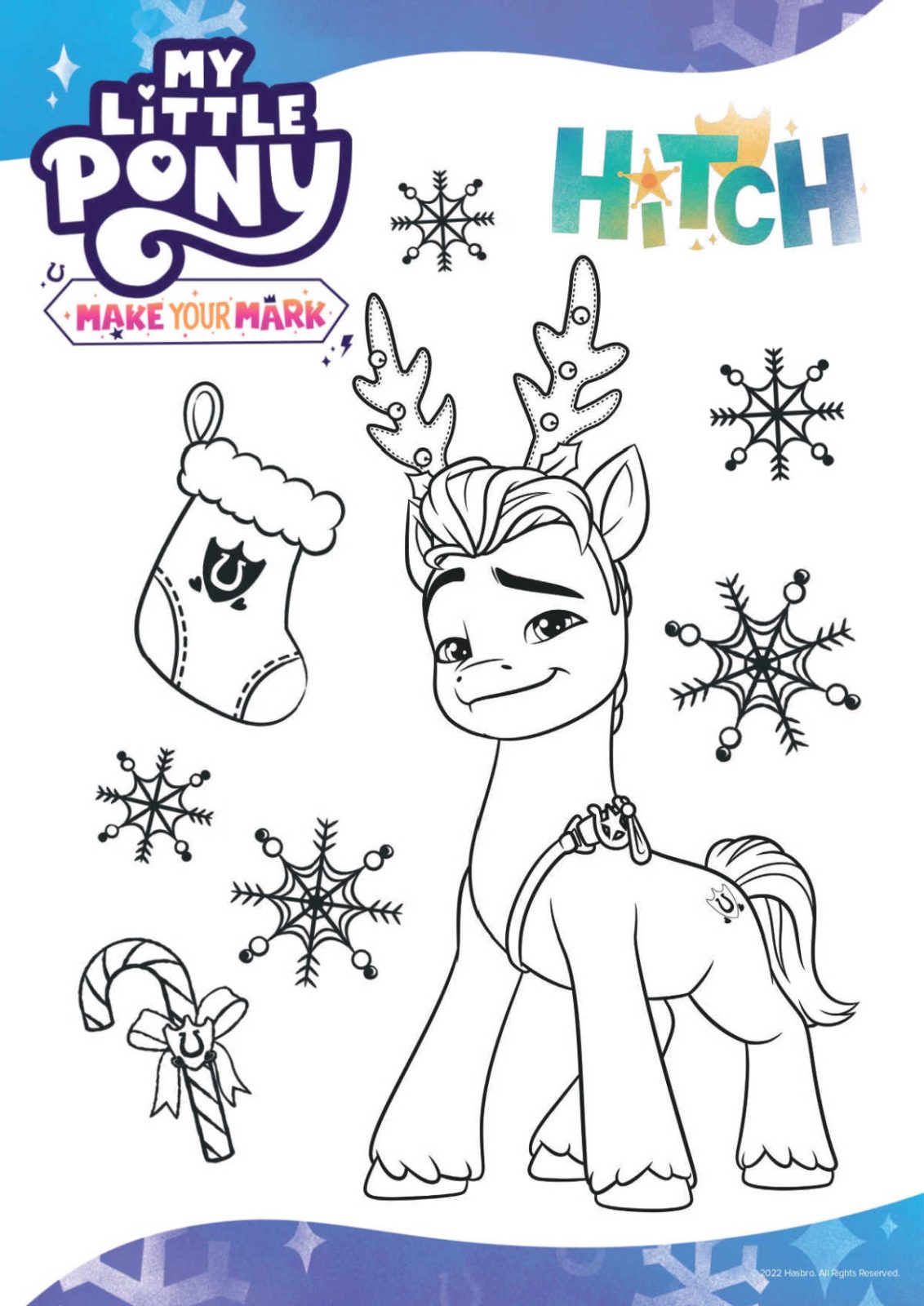 My little pony hitch christmas coloring page