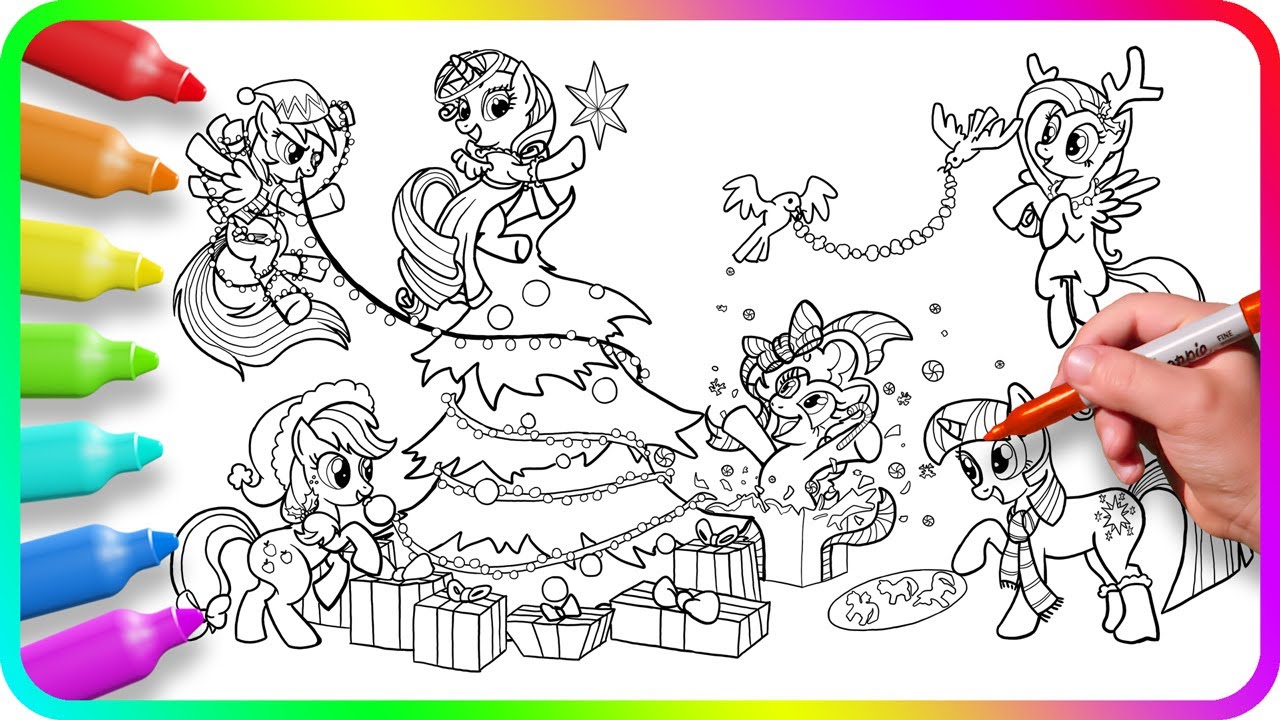 Christas coloring pages y little pony