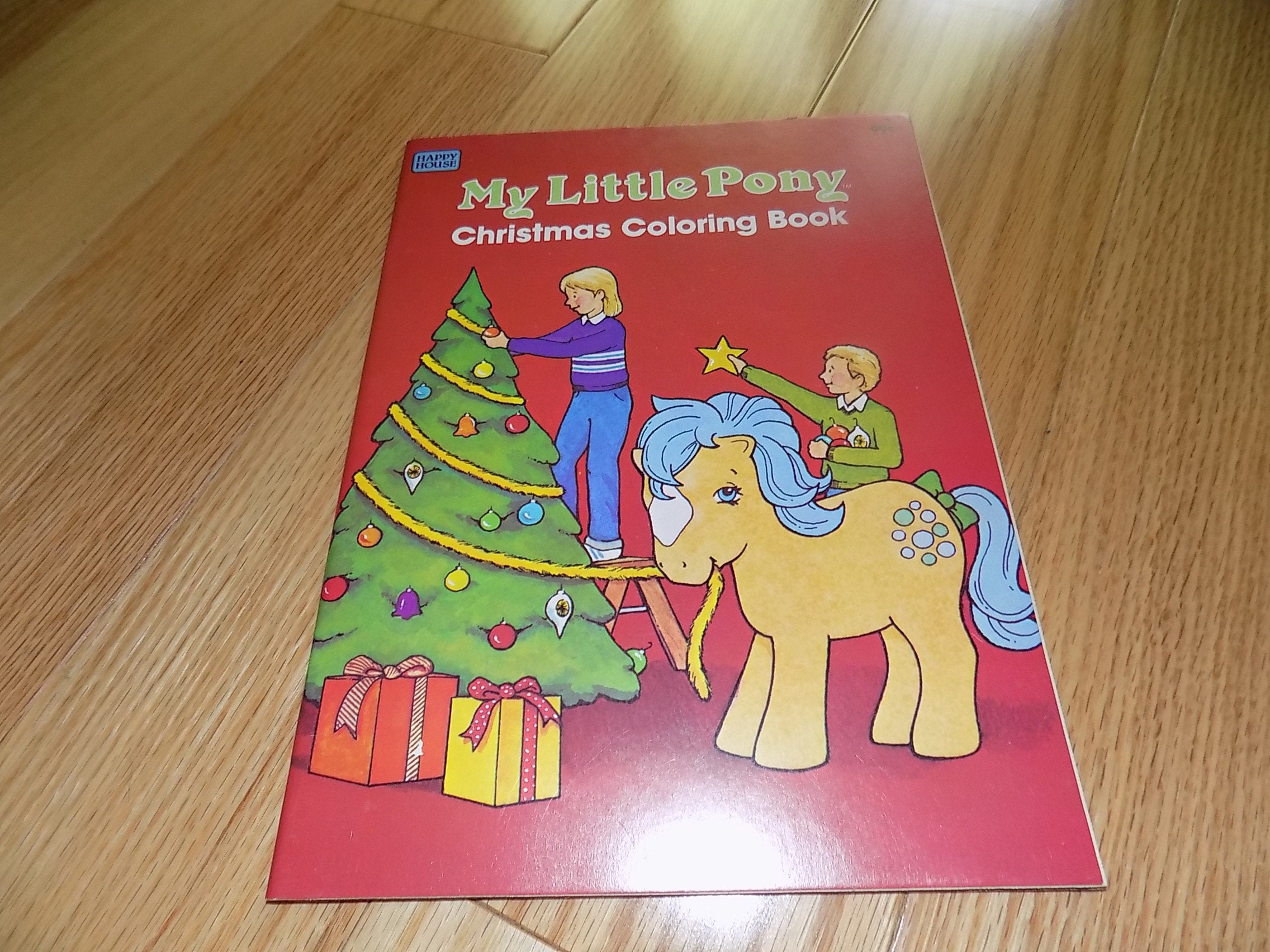 My little pony christmas coloring book mlp color g rare uncolored