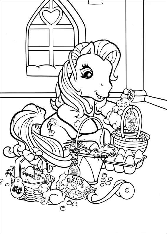 My little pony easter coloring page