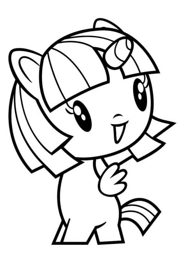 Dancing from the purple unicorn coloring page