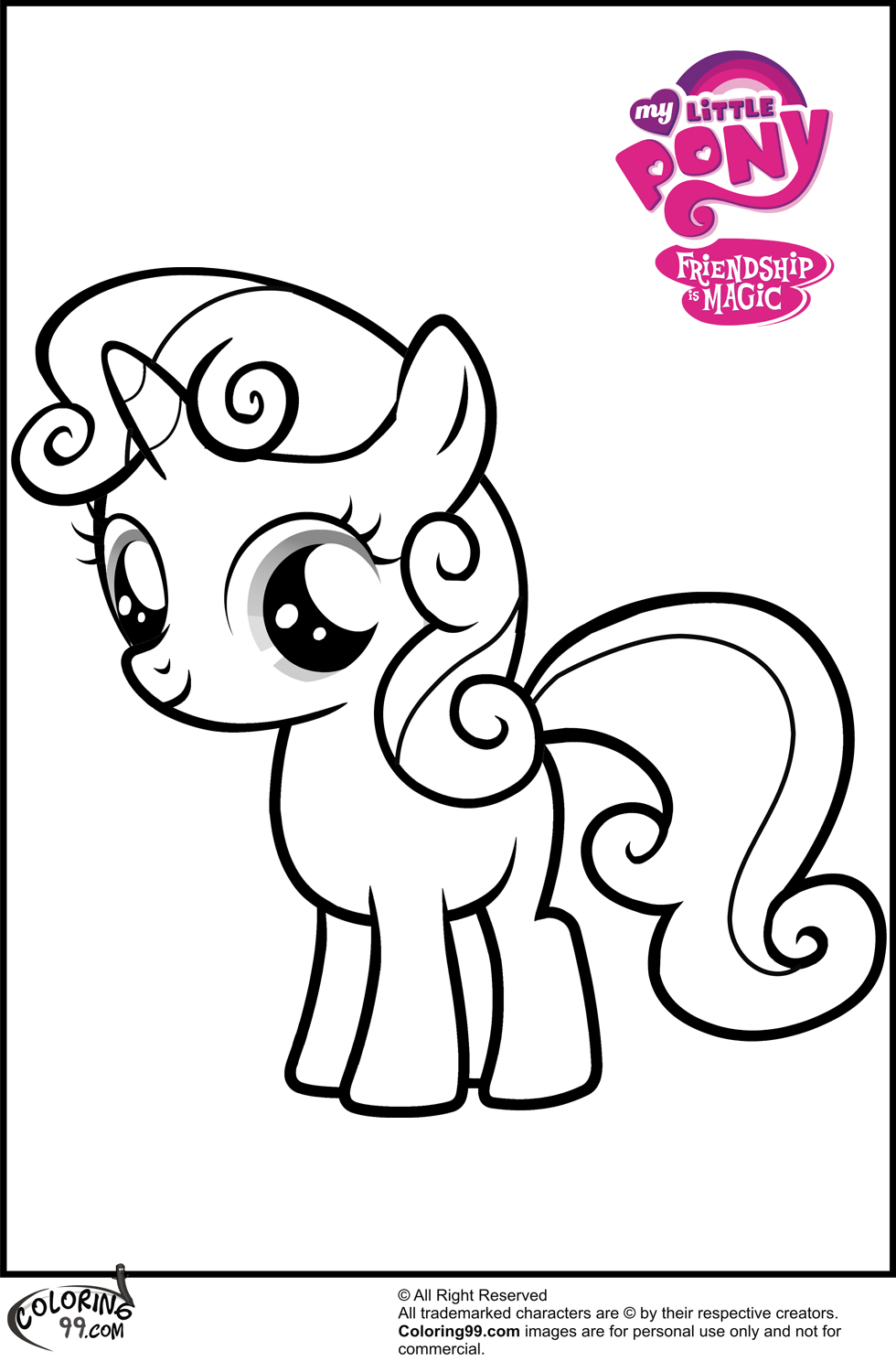 Mlp sweetie belle coloring pages team colors
