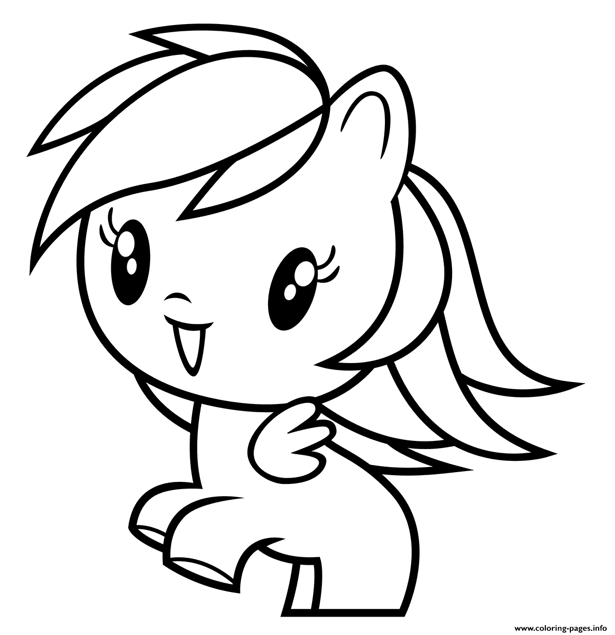 Cutie rainbow dash coloring page printable