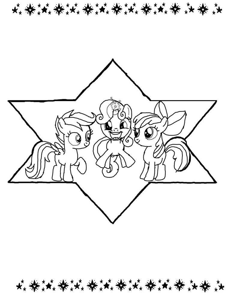 My little pony cutie mark crusaders coloring page by starblazebatpony on