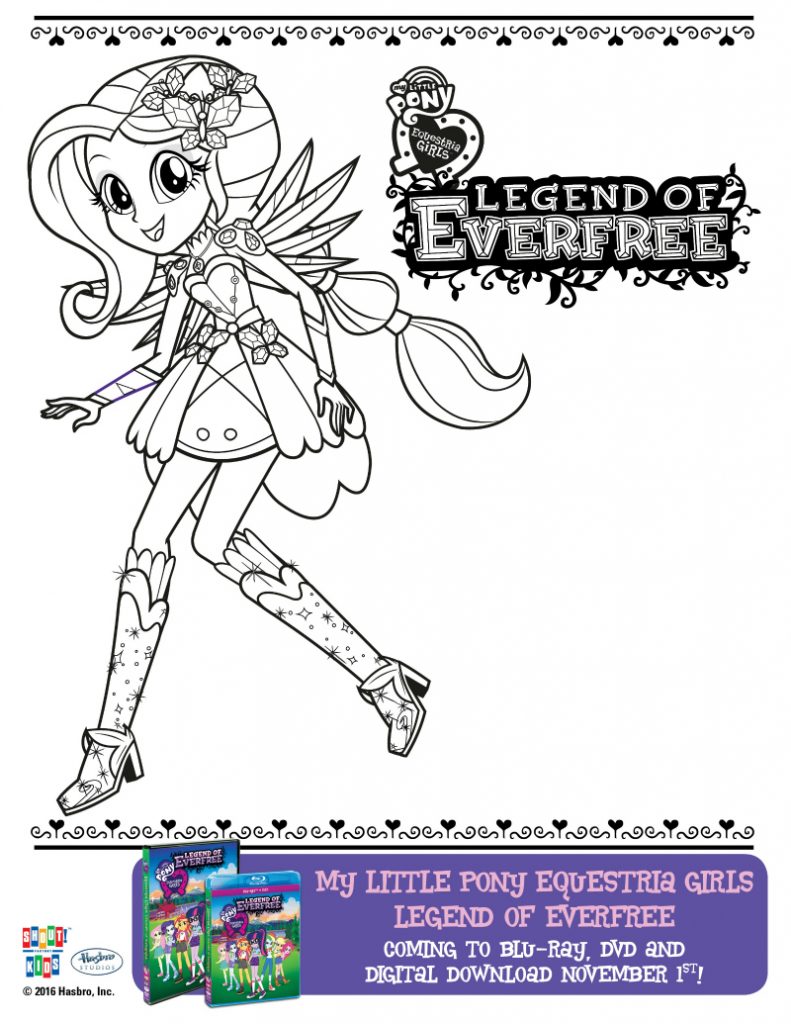 My little pony equestria girls everfree coloring page