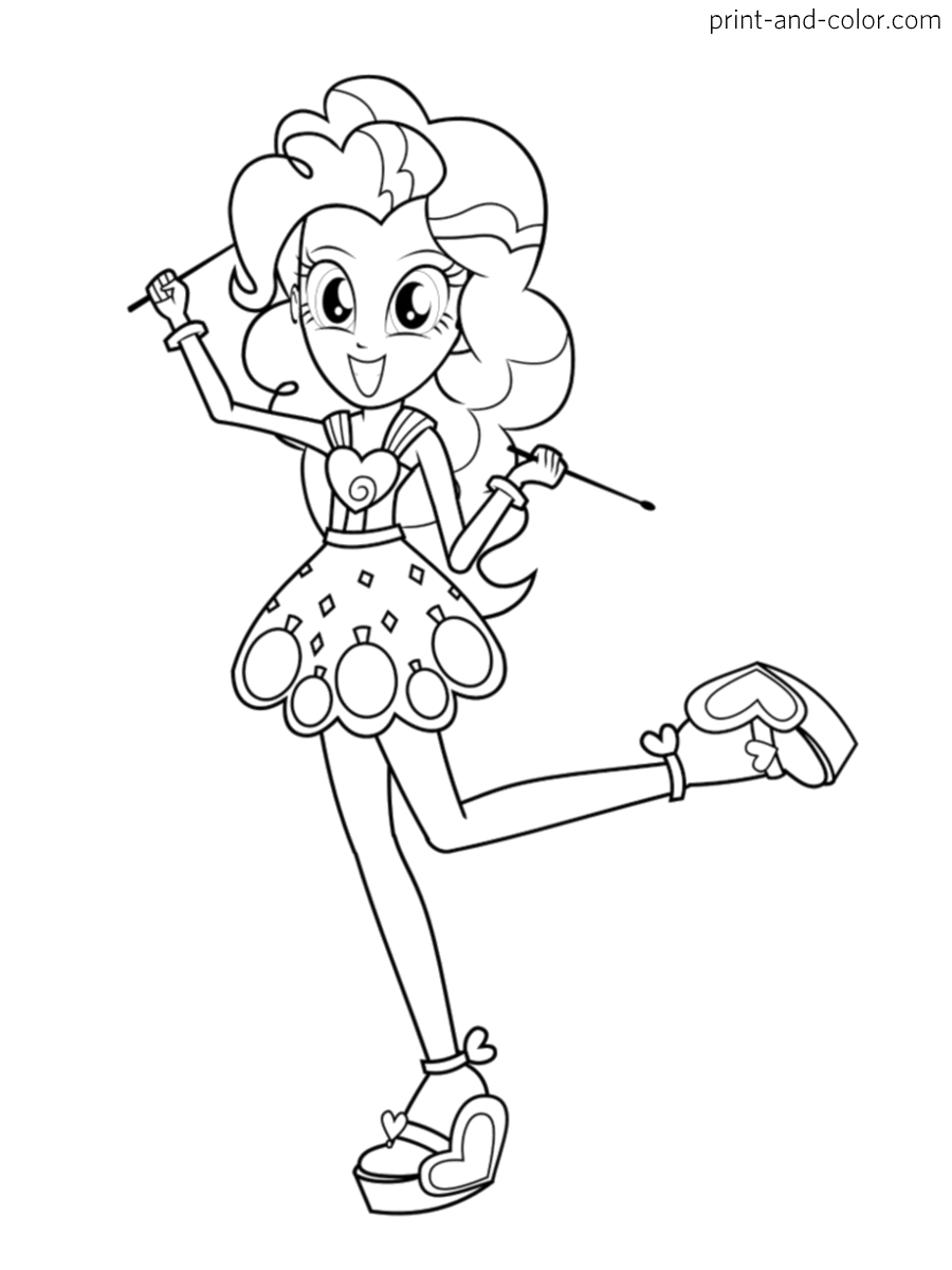 Equestria girls coloring pages print and color