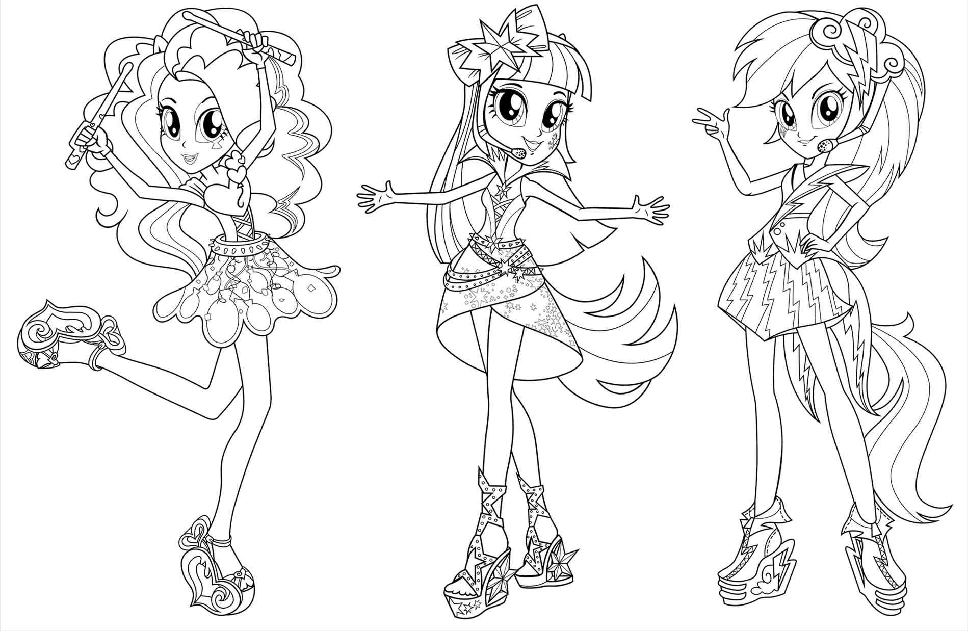 Equestria girls coloring pages