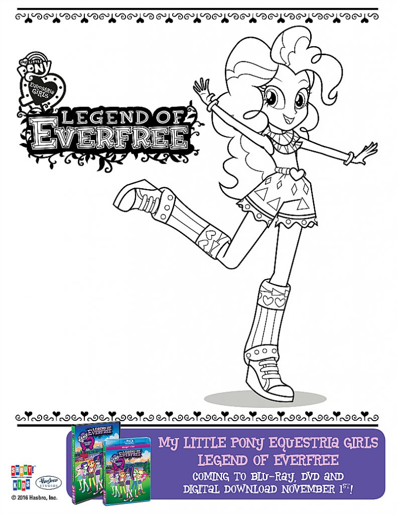 Free my little pony equestria girls everfree coloring page
